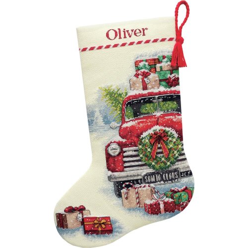 (image for) Stocking Santa's Truck Counted Cross Stitch Kit